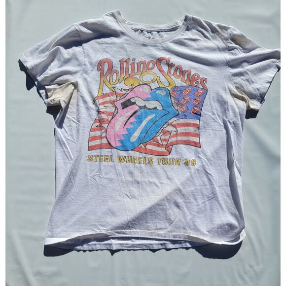 Rolling Stones 89 Steel Wheels Tour Size XL T-Shirt - Picture 1 of 5